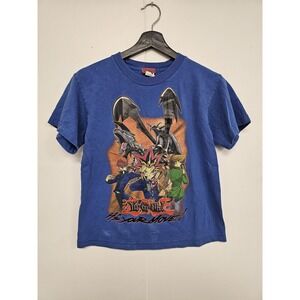 Vintage Yu-Gi-Oh Shirt Youth Medium Blue Anime Graphic It's Your Move 2000s